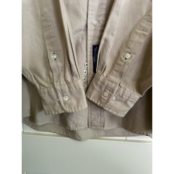Classic Tommy Hilfiger Shirt Mens‎ 16 1-2 Khaki Crested Cotton - Picture 8 of 8